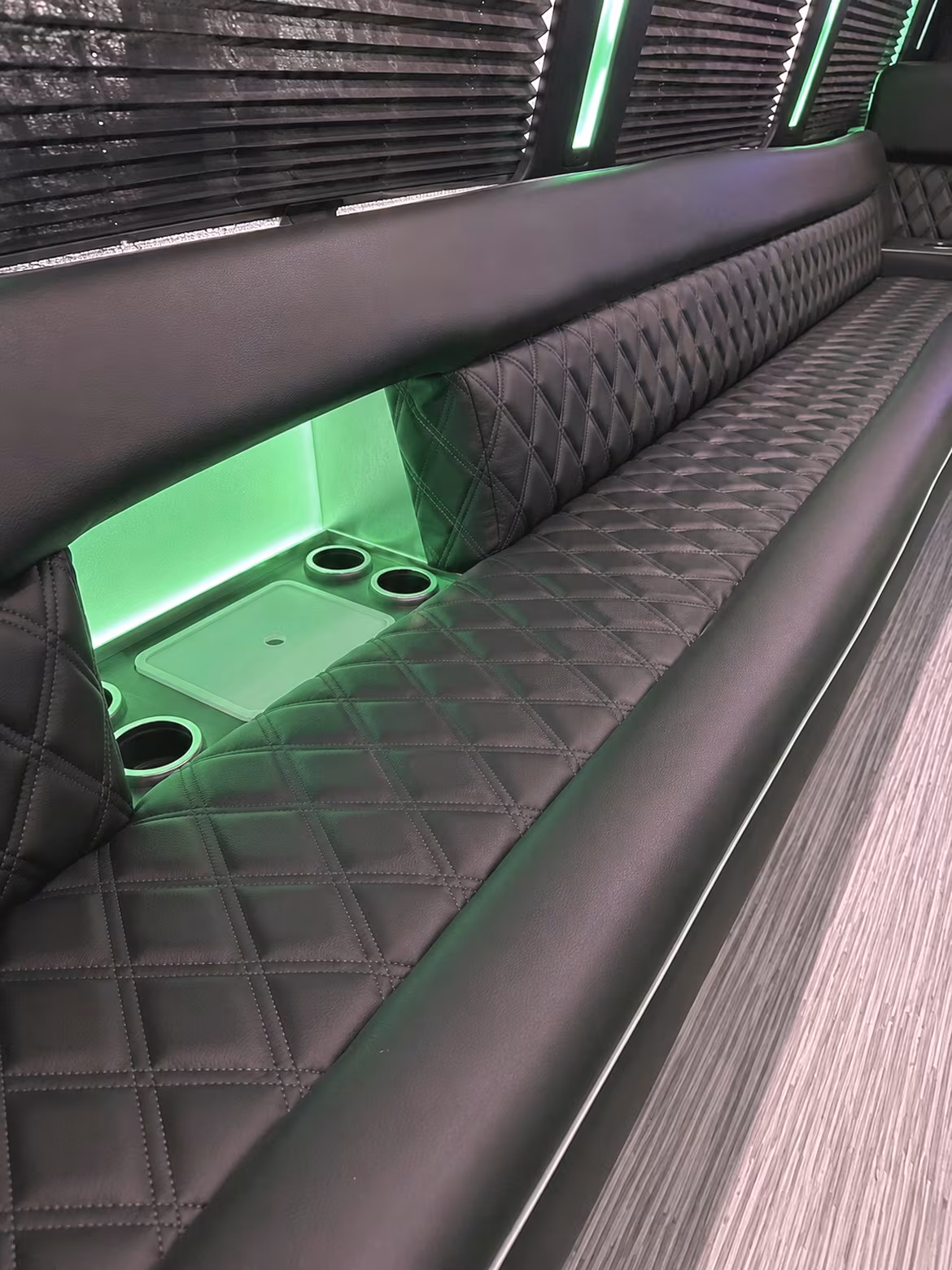 Chandler Birthday, Sweet 16, & Quinceañera Transportation party bus interior
