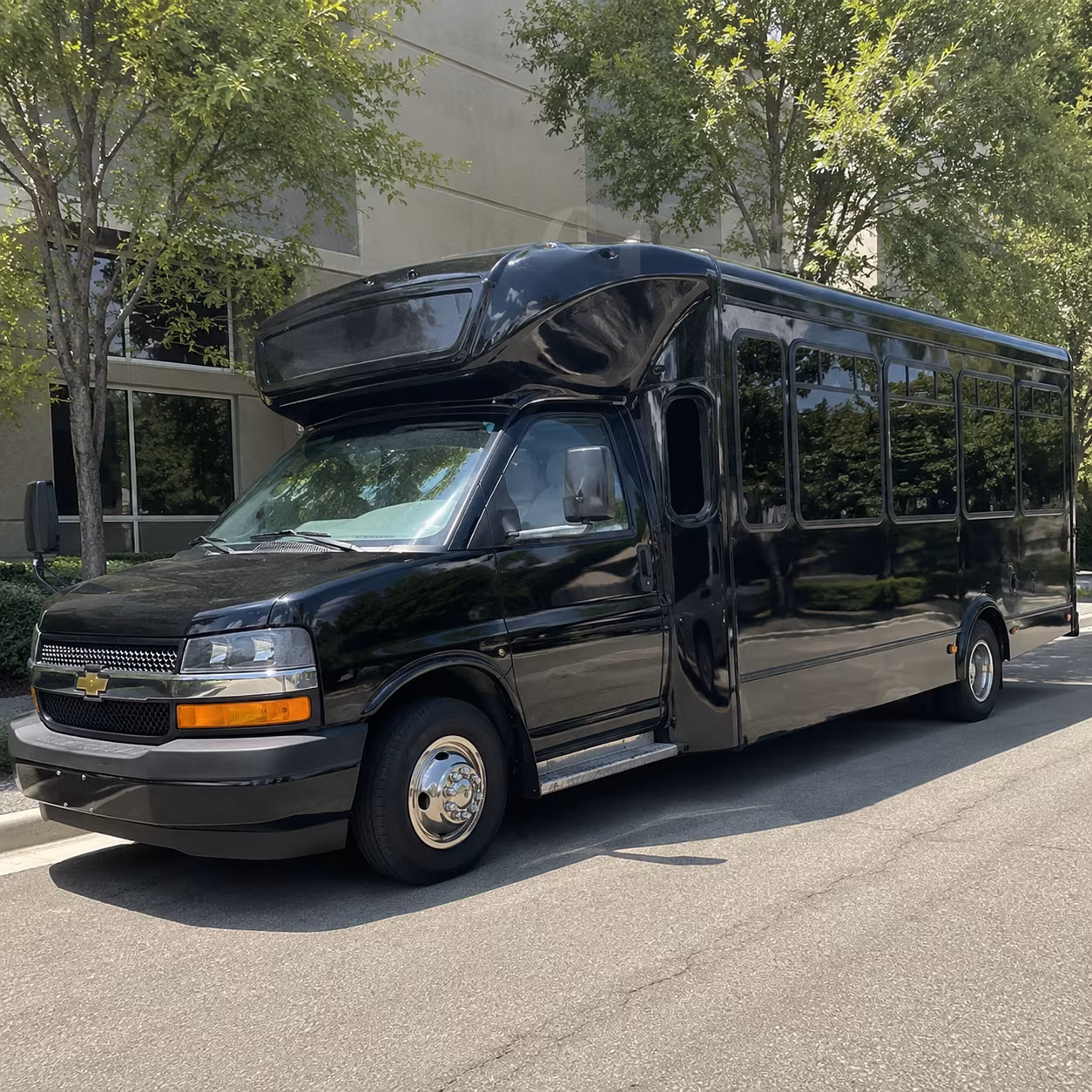 Chandler Wedding Transportation party bus exterior