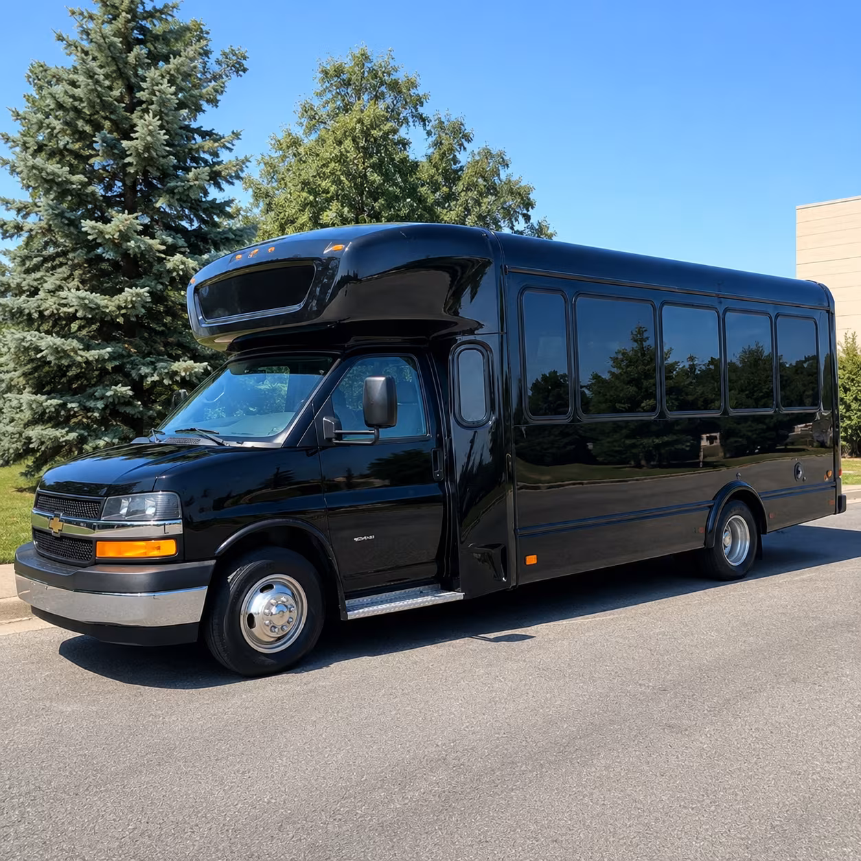 Chandler Wedding Transportation party bus exterior