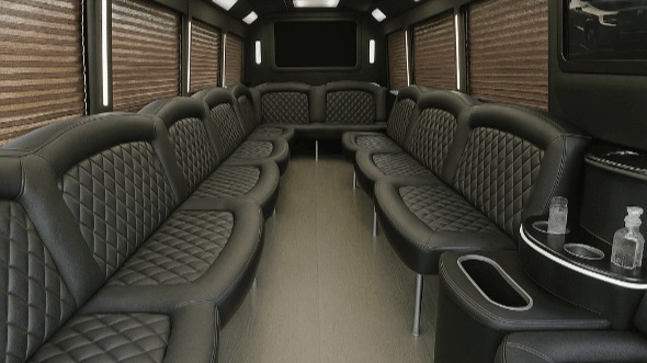 Interior of Charter Bus Company Scottsdale's 20 Passenger Party Bus in Scottsdale