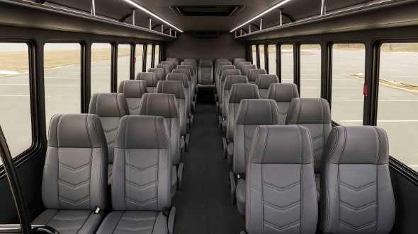 Interior of Charter Bus Company Chandler's 25 Passenger Minibus in Chandler
