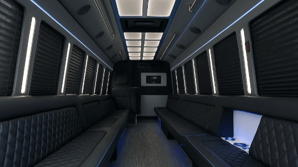 Interior of Charter Bus Company Maricopa's 28 Passenger Party Bus in Maricopa