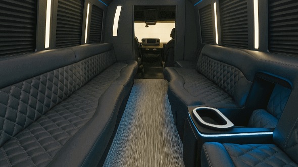 Interior of Charter Bus Company Mesa's 28 Passenger Party Bus in Mesa