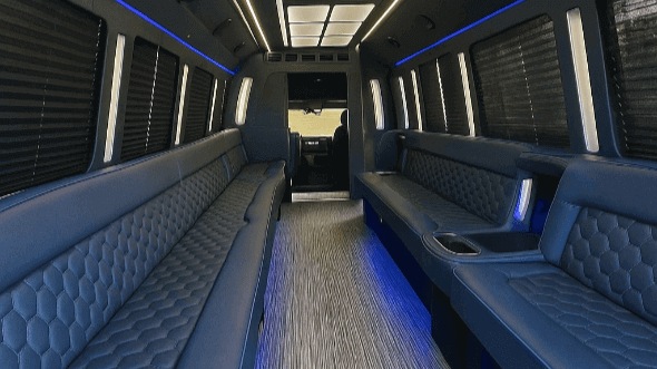Interior of Charter Bus Company Maricopa's 30 Passenger Party Bus in Maricopa