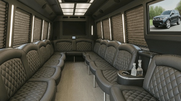 Interior of Charter Bus Company Phoenix's 30 Passenger Party Bus in Phoenix