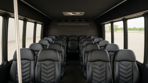 Interior of Charter Bus Company Chandler's 35 Passenger Minibus in Chandler