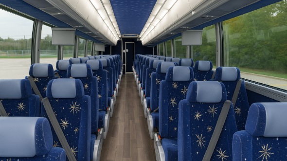 Interior of Charter Bus Company Chandler's 40 Passenger Charter Bus in Chandler