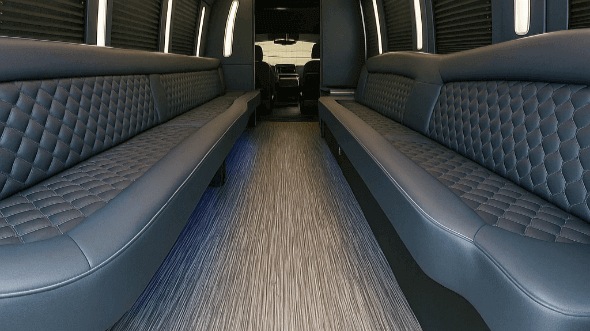 Interior of Charter Bus Company Tempe's 40 Passenger Party Bus in Tempe