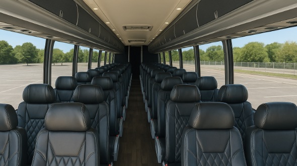 Interior of Charter Bus Company Chandler's 47 Passenger Charter Bus in Chandler