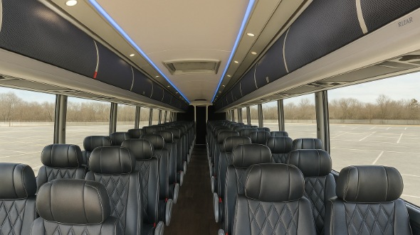 Interior of Charter Bus Company Chandler's 51 Passenger Charter Bus in Chandler