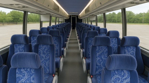 Interior of Charter Bus Company Chandler's 54 Passenger Charter Bus in Chandler