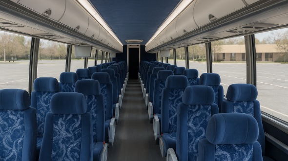 Interior of Charter Bus Company Chandler's 55 Passenger Charter Bus in Chandler