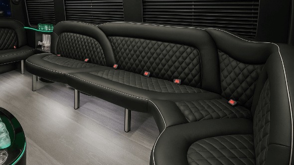 chandler 14 passenger sprinter limousine inside